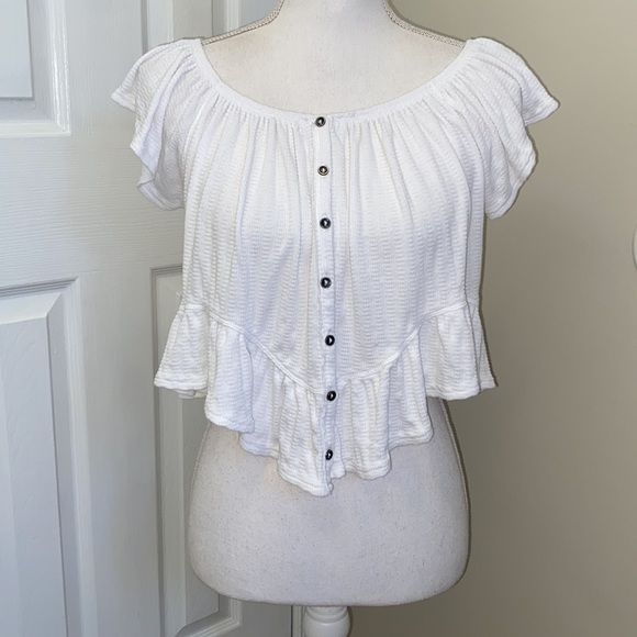 Free People Wee The Free Mint Julep Top-White - Picture 7 of 12